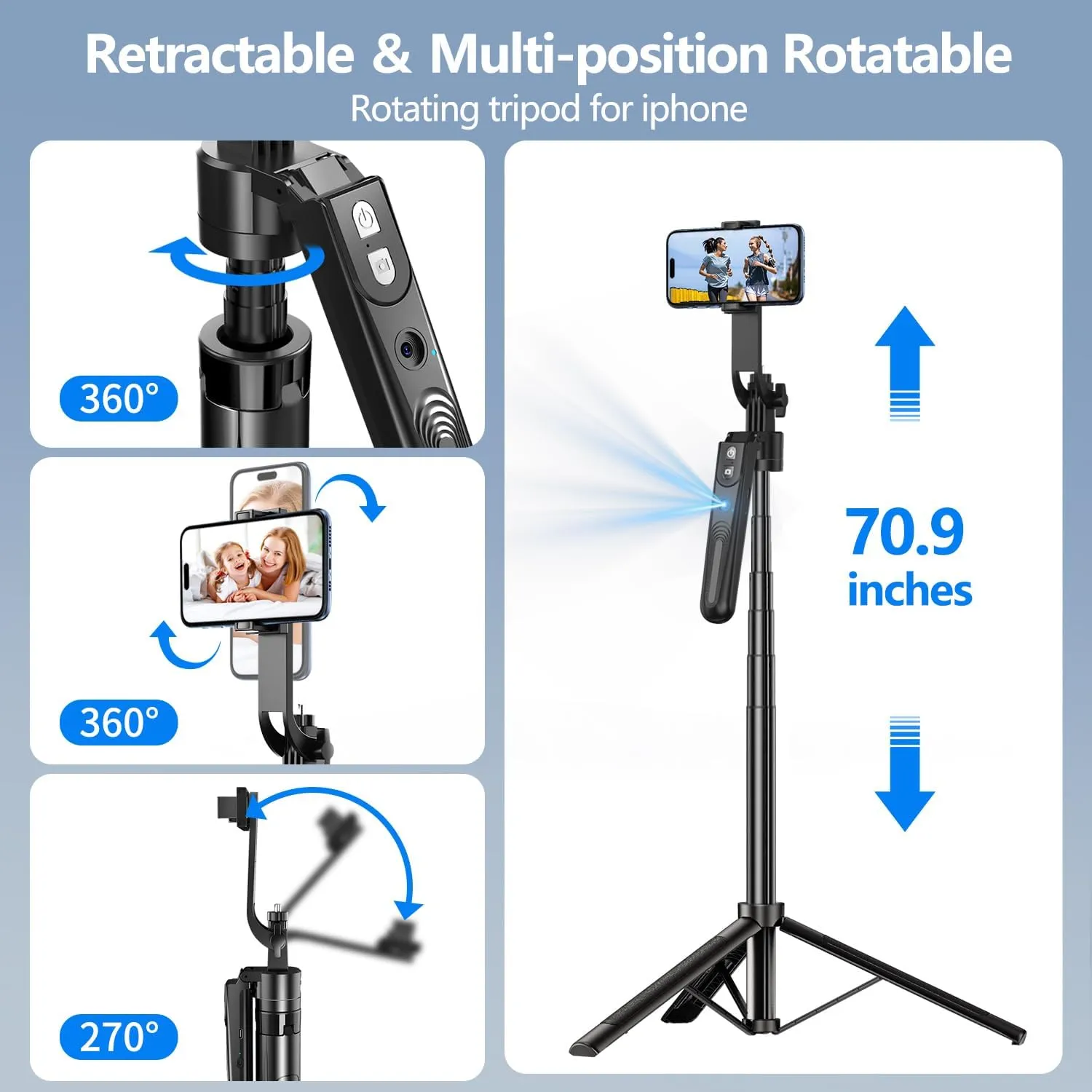 📱 360° AI Face Tracking Tripod 📱