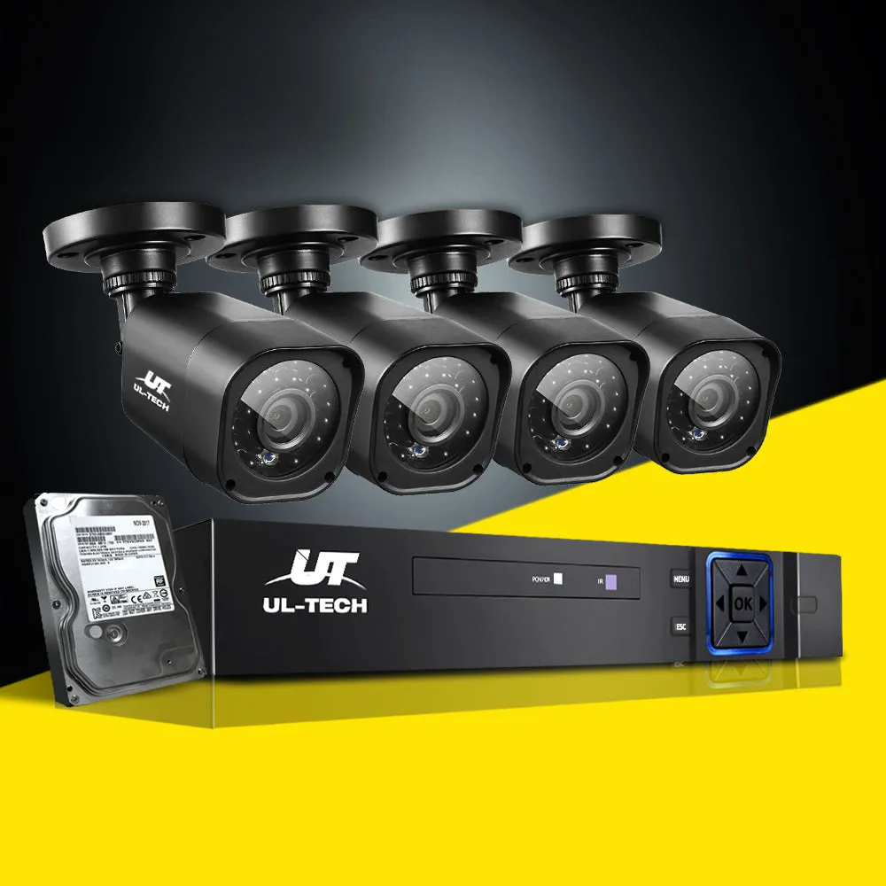 1080P HD 8CH DVR CCTV Security System, 4 Cameras, UL-Tech