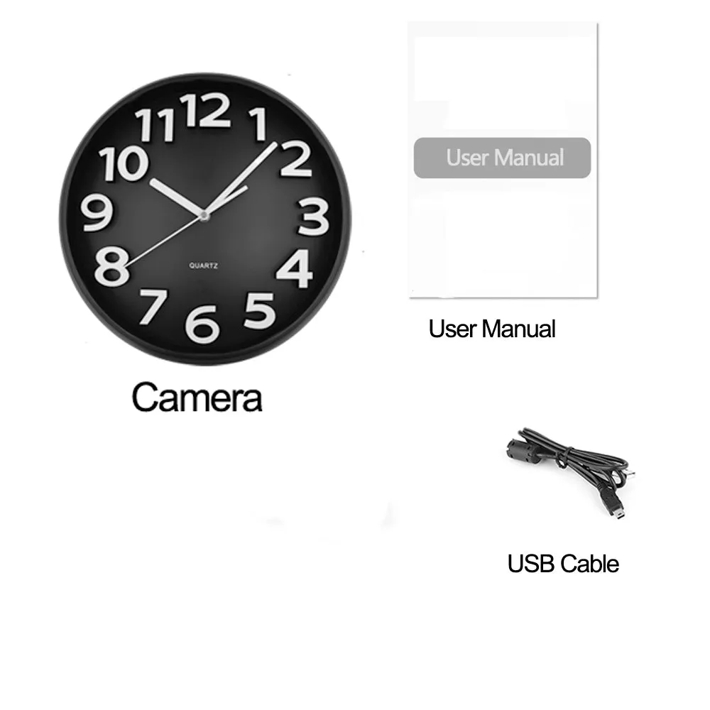 1080p HD WIFI Streaming Wall Clock Nanny Cam