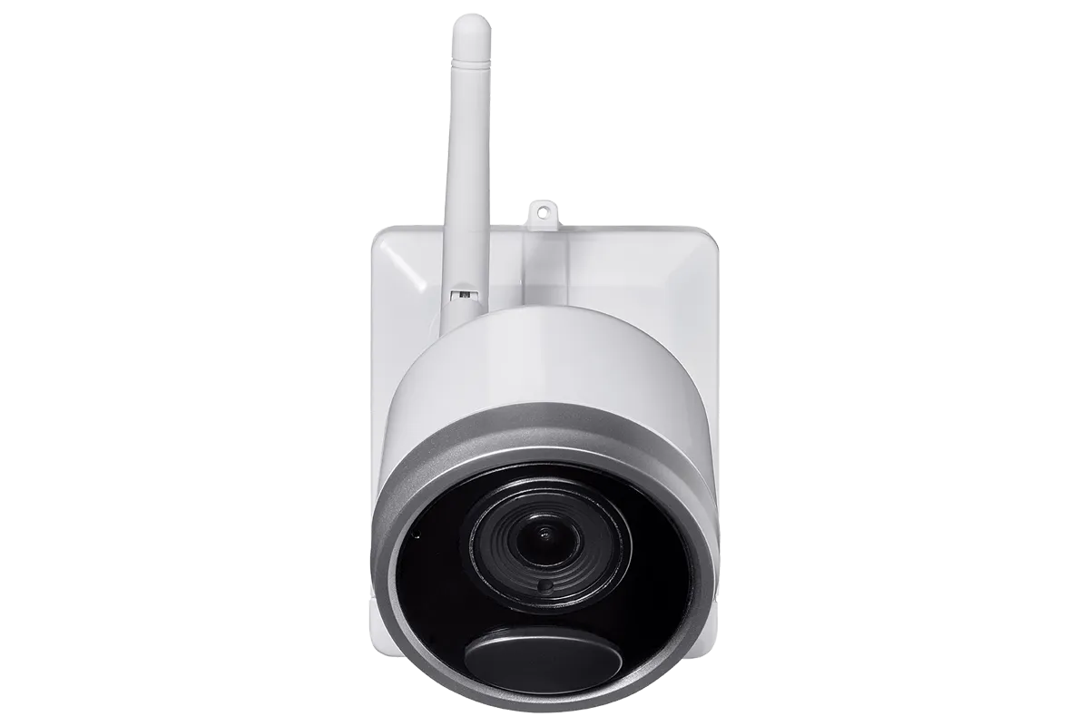 1080p Wireless camera system with 4 battery operated  wire-free cameras, 65ft night vision, mic and speaker for two way audio, No Monthly Fees