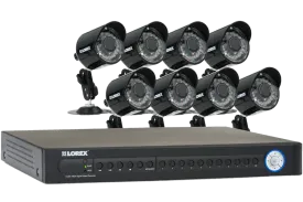 16 channel security DVR system with 8 cameras