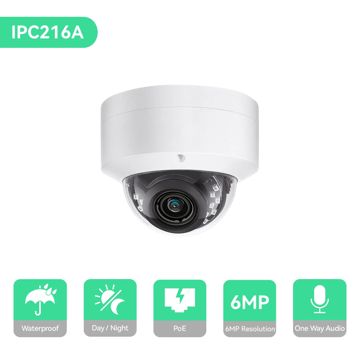 16CH 4K PoE IP Security Camera System with 16*6MP Dome Cameras, 4TB HDD (KIT1616D5)