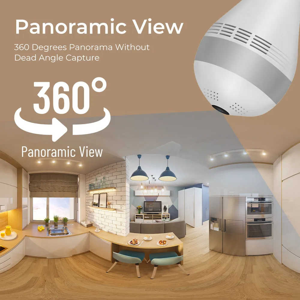 360 ° Fisheye Draadloze Panoramisch Wifi Camera 3/5MP Home Security Ip Camera Verlichting Nachtzicht Twee Audio Licht lamp Wifi Camera