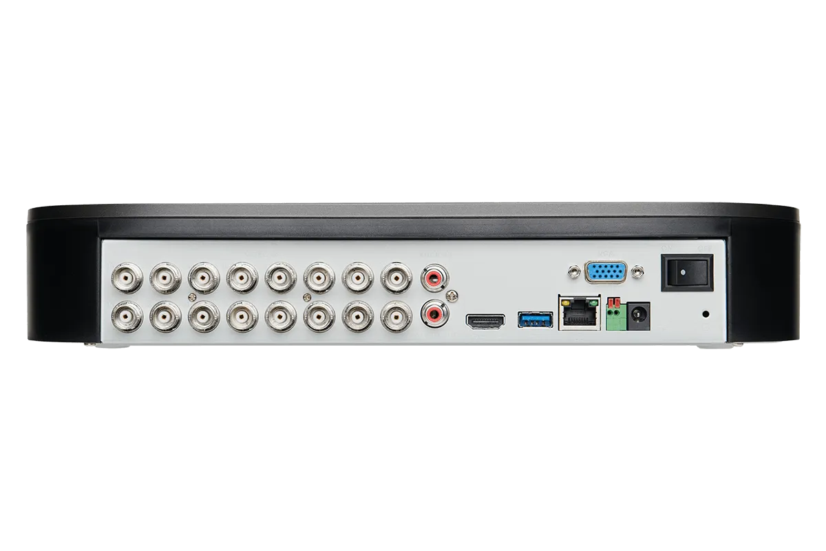 4K 16-channel 3TB Wired DVR System with 12 Active Deterrence Cameras