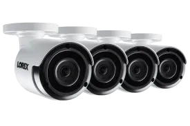 4MP Super High Definition IP Cameras with Color Night Vision (4-Pack)