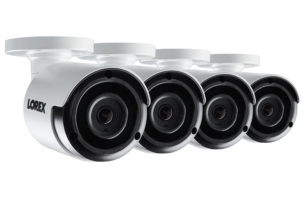 4MP Super High Definition IP Cameras with Color Night Vision (4-Pack)