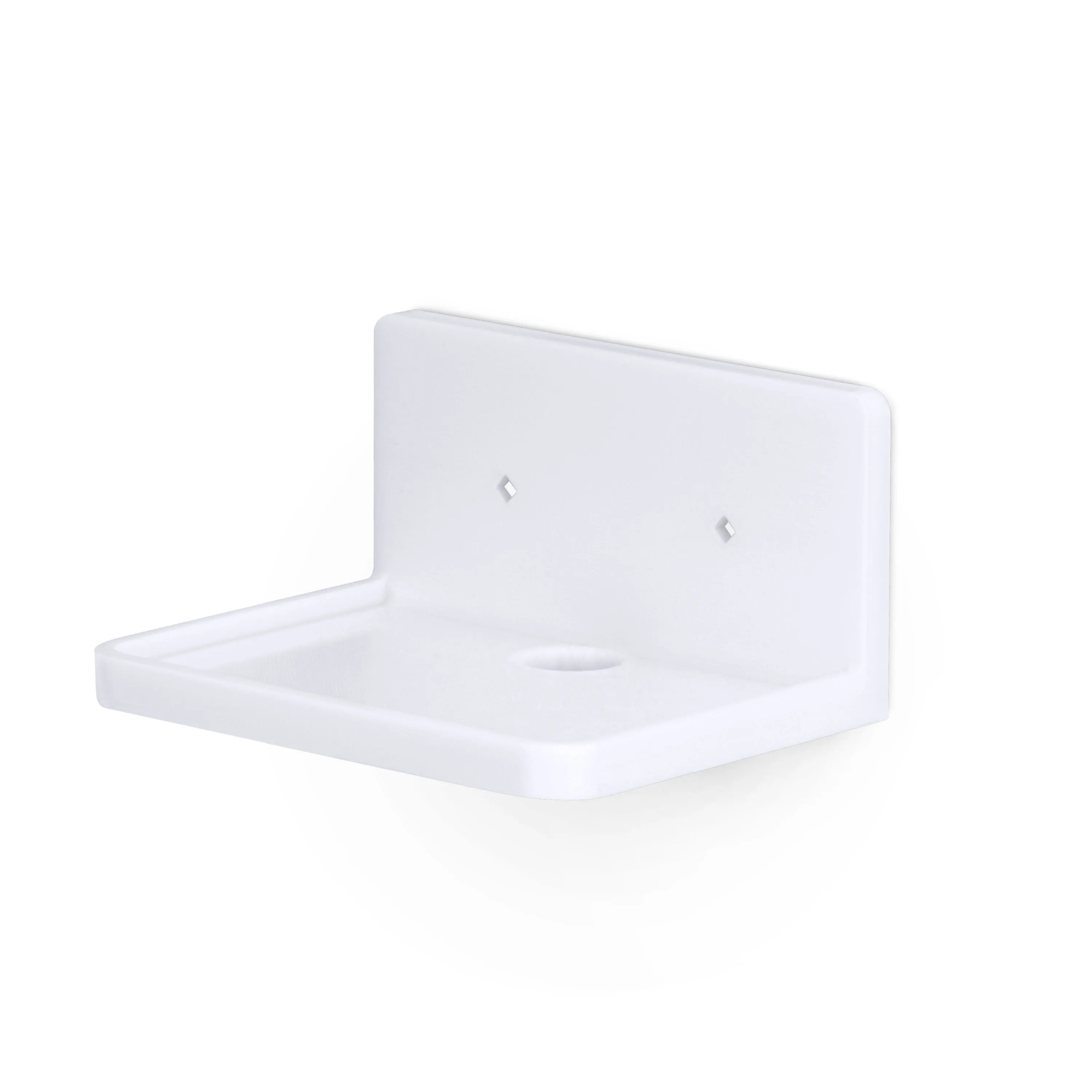 5” Small Floating Shelf, Adhesive & Screw In, For Bluetooth Speakers, Cameras, Plants, Toys, Books & More, Easy to Install Shelves (SHELF RF2105, White)