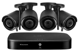 8-Channel System with 4 Wireless Security Cameras