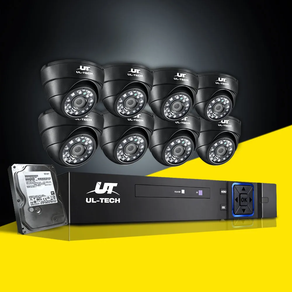 8CH DVR 1080P HD CCTV System 8 Cameras 1TB - UL-Tech