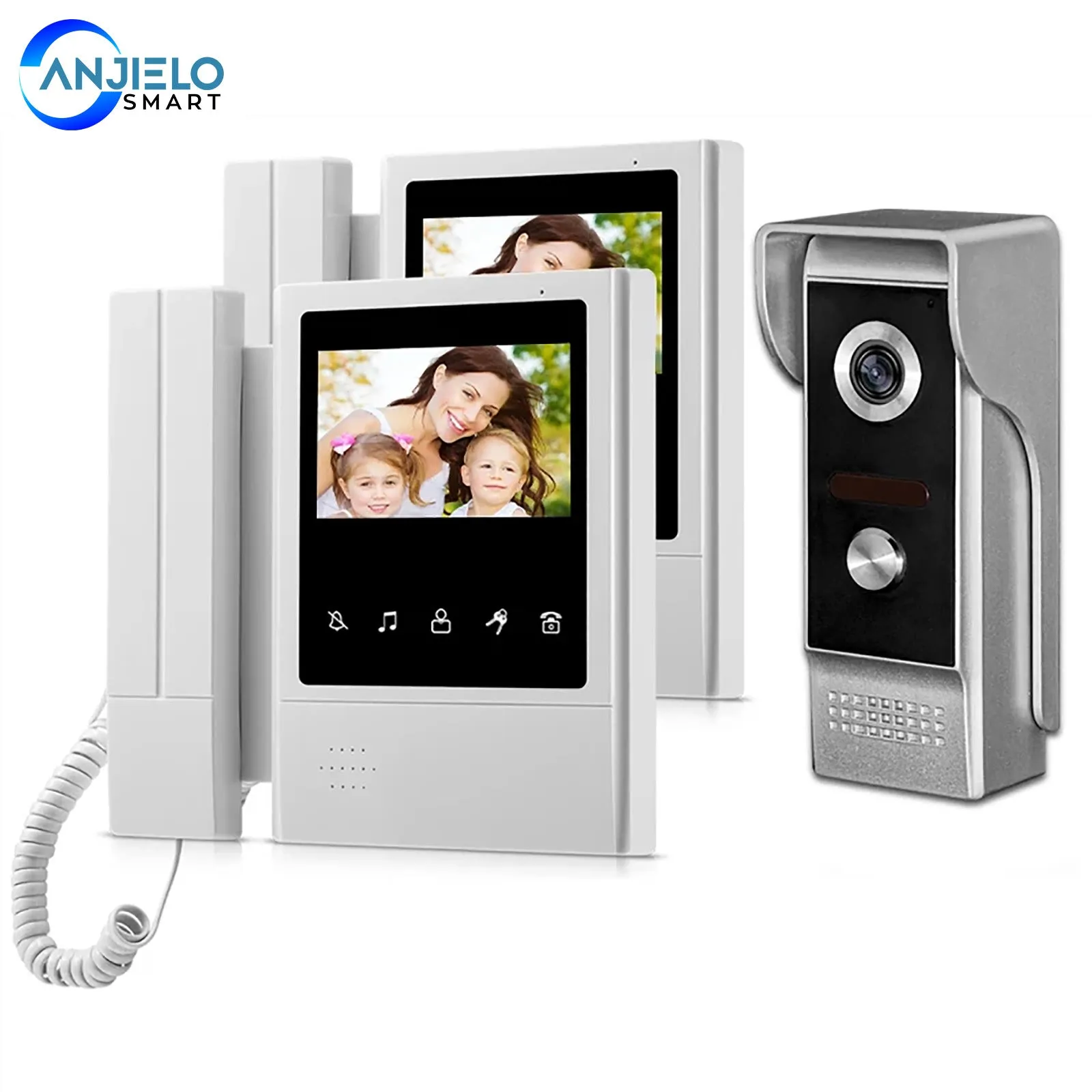 AnjieloSmart 4.3'' TFT LCD Wired Door Camera Video Doorbell System Doorphone