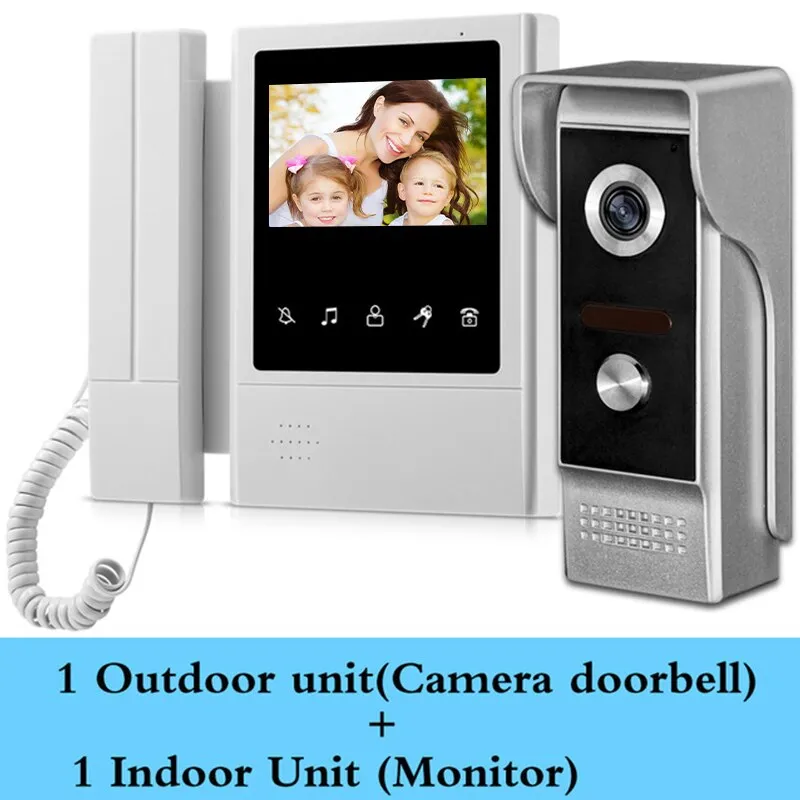 AnjieloSmart 4.3'' TFT LCD Wired Door Camera Video Doorbell System Doorphone