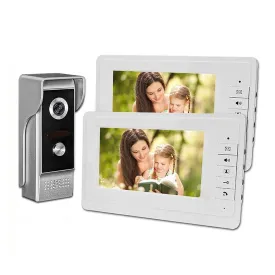 AnjieloSmart 7''TFT Color Wired Video Doorbell Door Phone System Monitor 700TVL Outdoor Camera IR Night Vision (XSL-V70F M4)