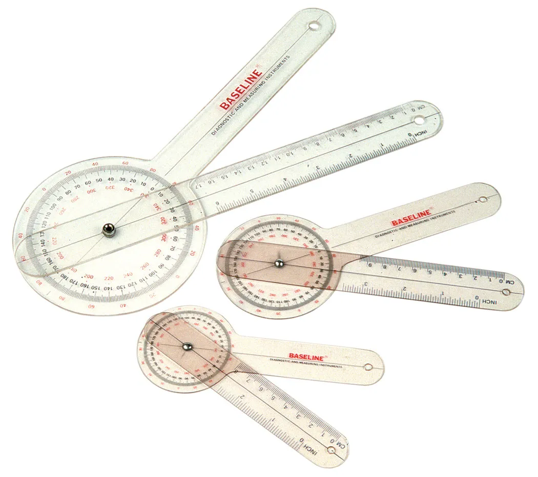 Baseline 360 degree clear plastic 360 degree-12"goniometer