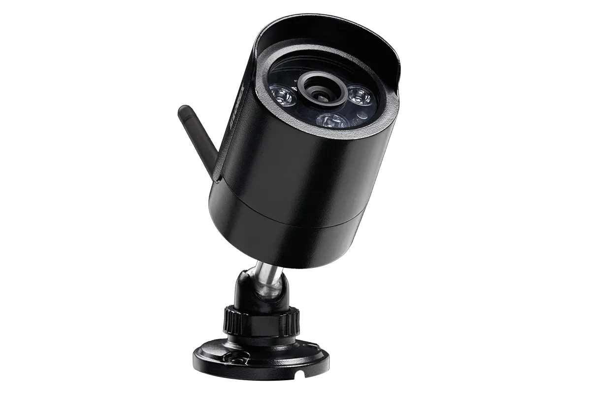 Black wireless cameras with night vision (2-pack)