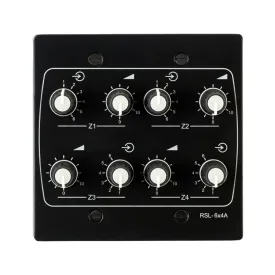 Cloud Electronics RSL-6X4AB Remote Volume Level Controller (Black)