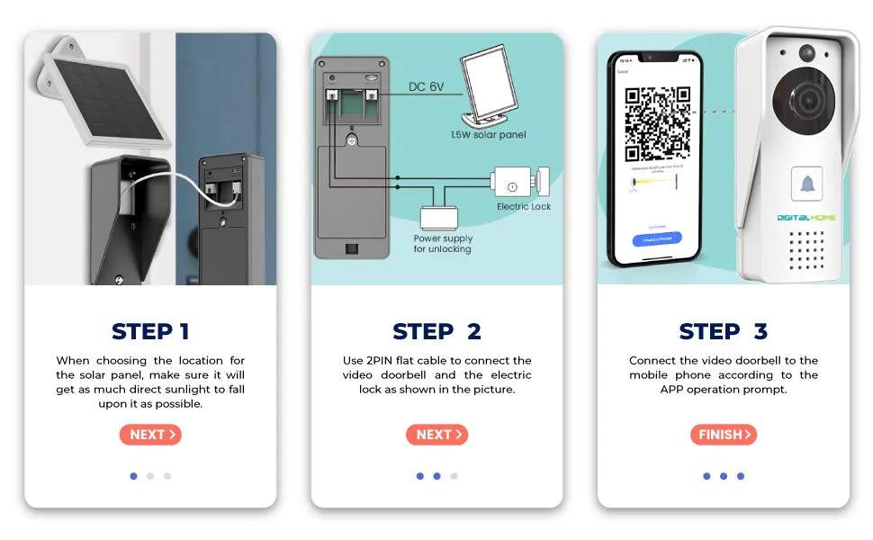 DB410 Waterproof Solar Doorbell (Works with Alexa and Google Assistant)