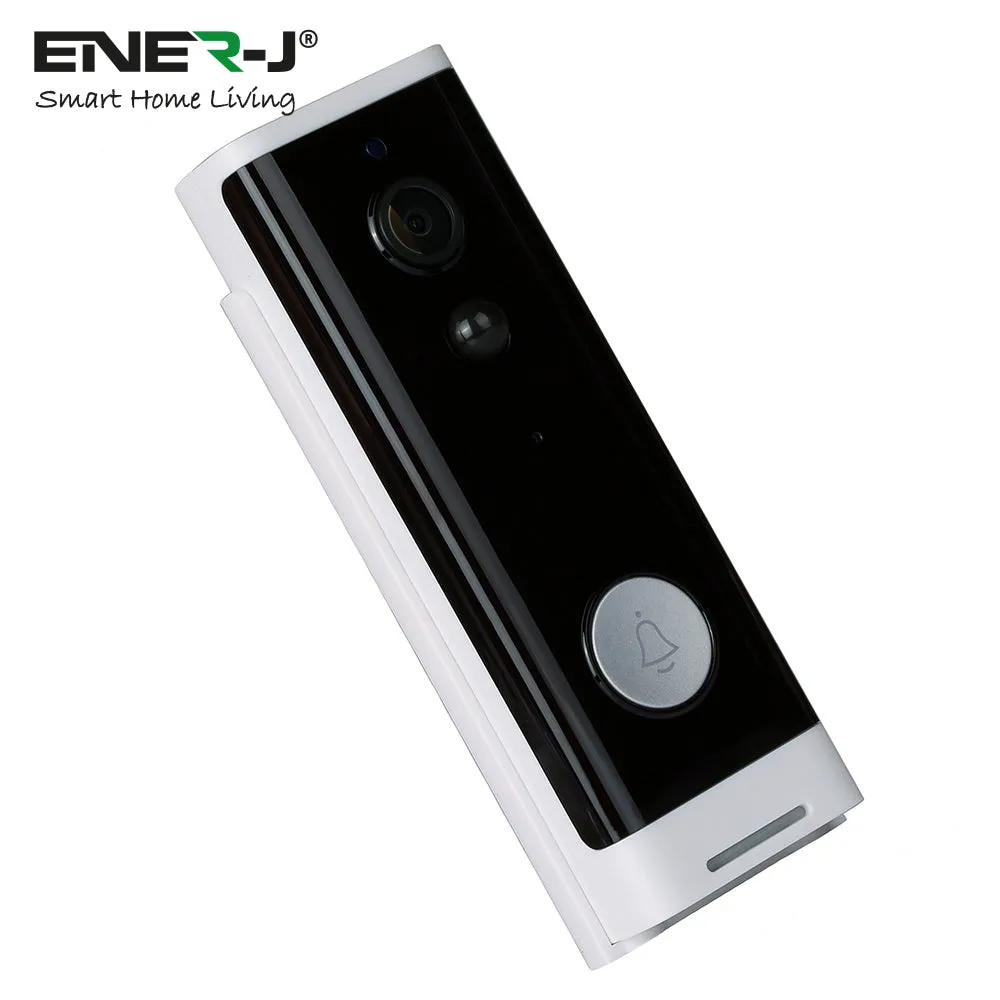 ENERJ Smart Wireless Doorbell with Chime Full HD, WiFi, Security Camera with Motion Detection, Night Vision, Two Way Audio Night Vision & PIR Motion