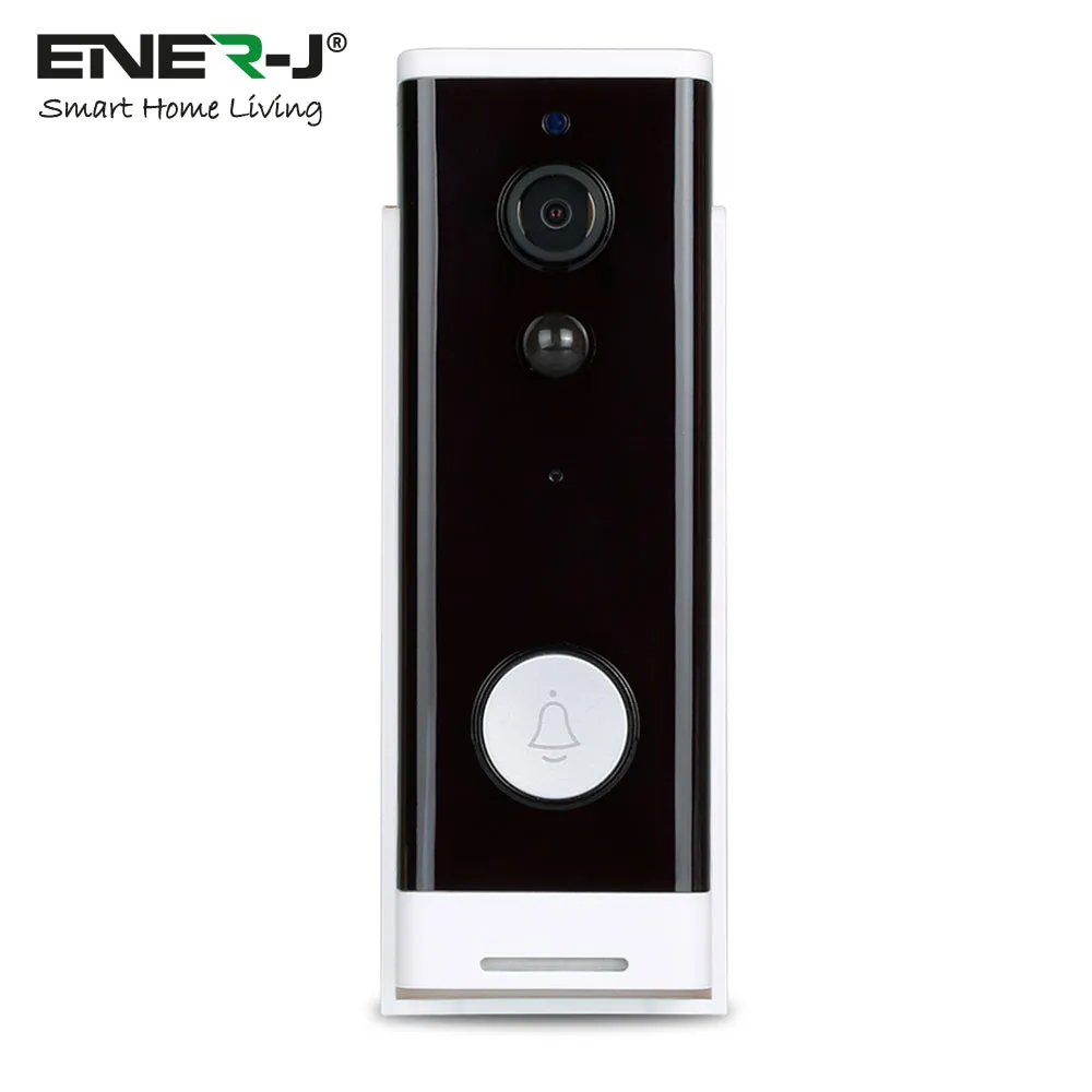 ENERJ Smart Wireless Doorbell with Chime Full HD, WiFi, Security Camera with Motion Detection, Night Vision, Two Way Audio Night Vision & PIR Motion