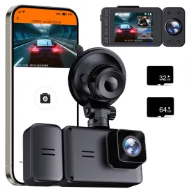 essential 2024 Gift Cards Amazon Ecard Dash Cam Wifi 1080P Fhd Car Driving Recorder Front and Inside Two Lens Car Cameras Hd Infrared Night Vision/G Sensor/Loop Recording with 64G Memory Card