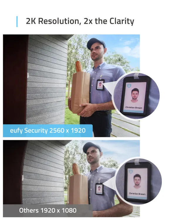 Eufy 2K VBD Wired   Battery Doorbell