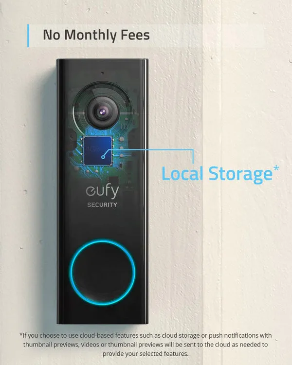 Eufy 2K VBD Wired   Battery Doorbell