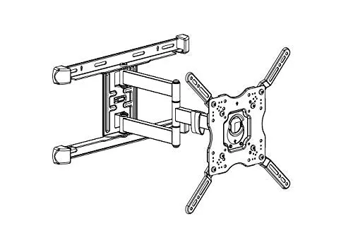 Furrion Universal Outdoor Full Motion TV Wall Mount Bracket for LED, LCD, OLED Flat Screens with VESA Up to 400x400, Tilt, Weatherproof, Max Load 132 LBS, Built-in Leveler (Black) - F2AA001ABBK