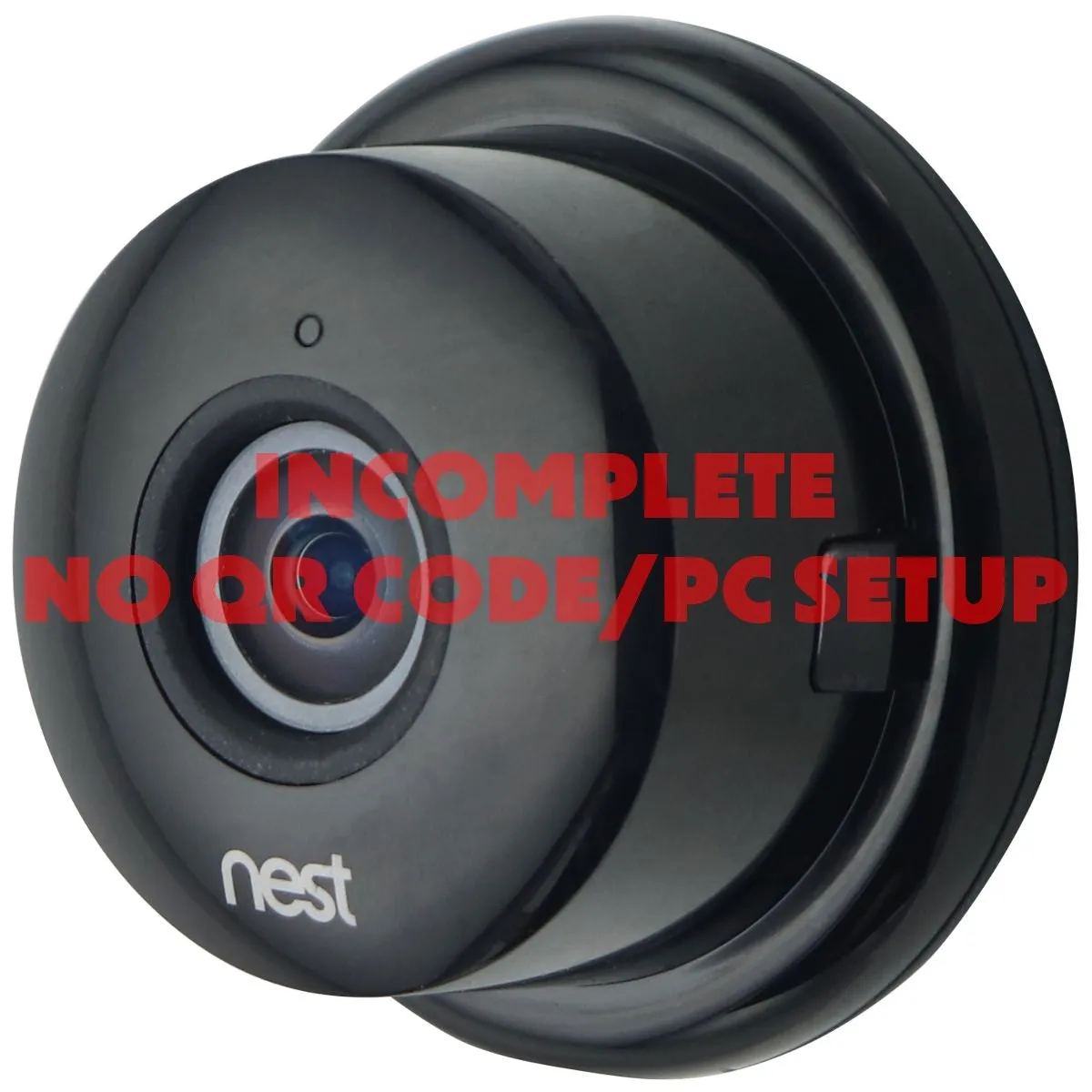 Google Nest Cam Indoor Security Camera - NO QR/PC SETUP ONLY - Black (NC1102EF)