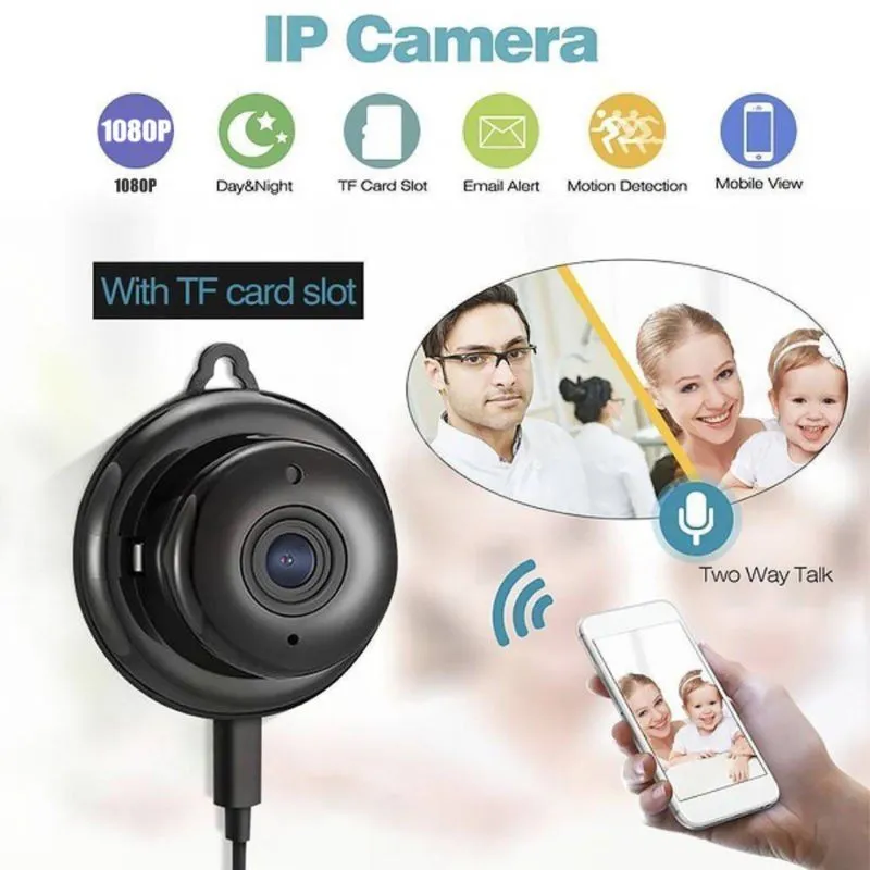 HD 1080P Mini WiFi IP Spy Camera Home Security Nanny Cam