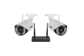 HD 720p Indoor/Outdoor Wireless Security Cameras with Receiver (2-pack)