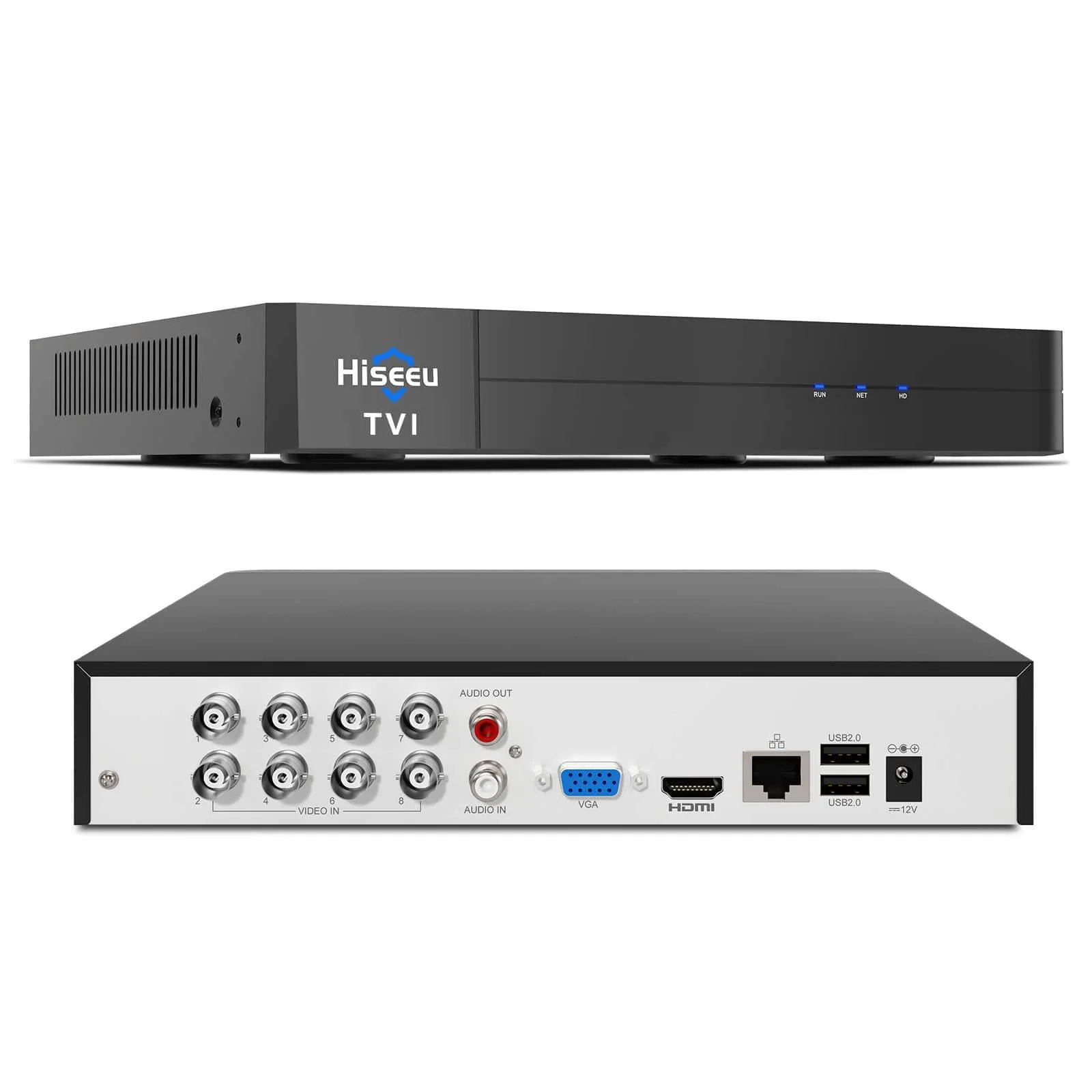 Hiseeu 3K 8 Channel H.265  DVR Security Digital Video Recorder Advanced 5MP DVR with Person Vehicle Detection for CCTV Security Camera,AHD/TVI/CVI/CVBS/IPC,Remote Access,No Monthly Fee,No Hard Drive