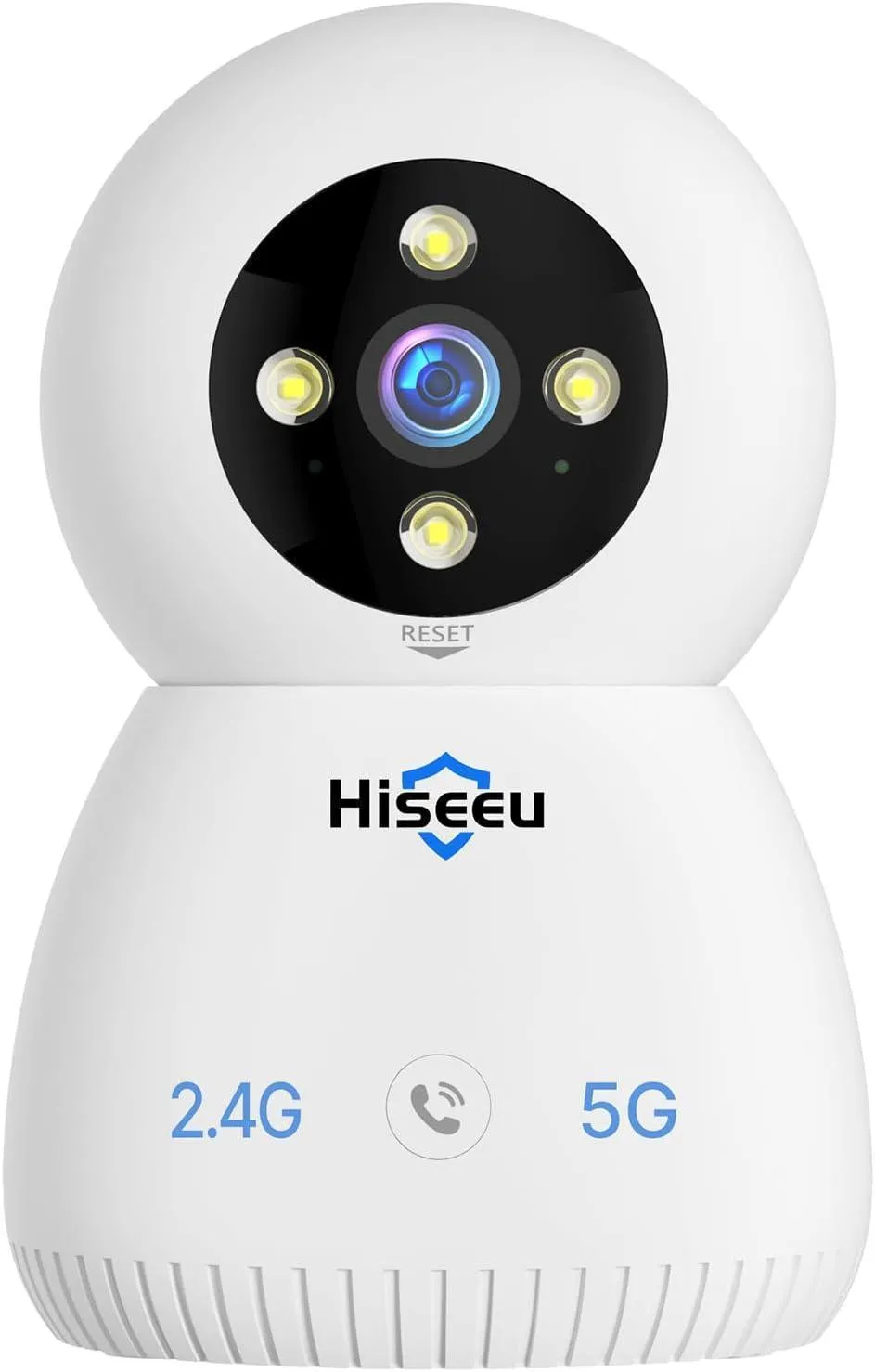 Hiseeu 5MP Wireless PTZ Security Camera System, Indoor Outdoor IP66 Waterproof WiFi Camera, 4K 10CH NVR, 2-Way Audio, Motion Detection Alarm, 24/7 Surveillance, 1TB Hard Drive (Plug-in Power Supply)