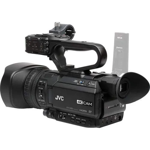 JVC GY-HM250 UHD 4K Streaming Camcorder W/Case, LED Light, Cleaning Kit and More. - Advanced Bundle