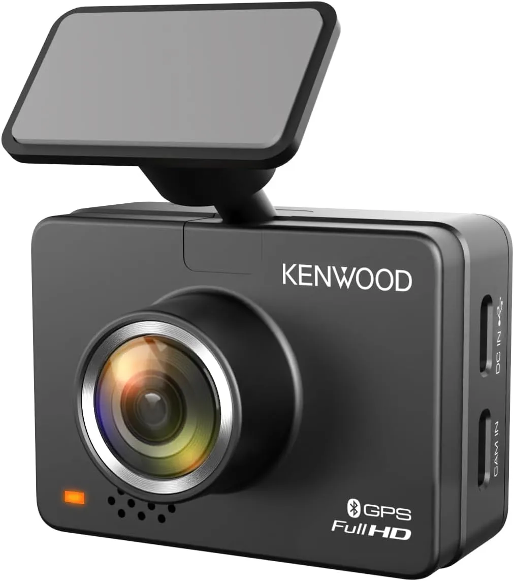 Kenwood DRV-A310W HD Dash Cam with 2" Display, GPS, and Wi-Fi