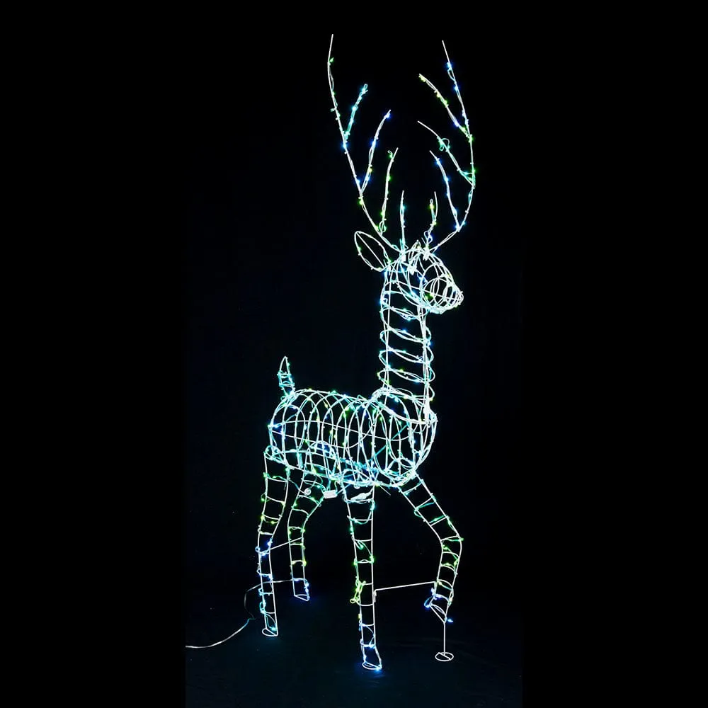 LED Lightshow Giant Reindeer with Remote (180cm)