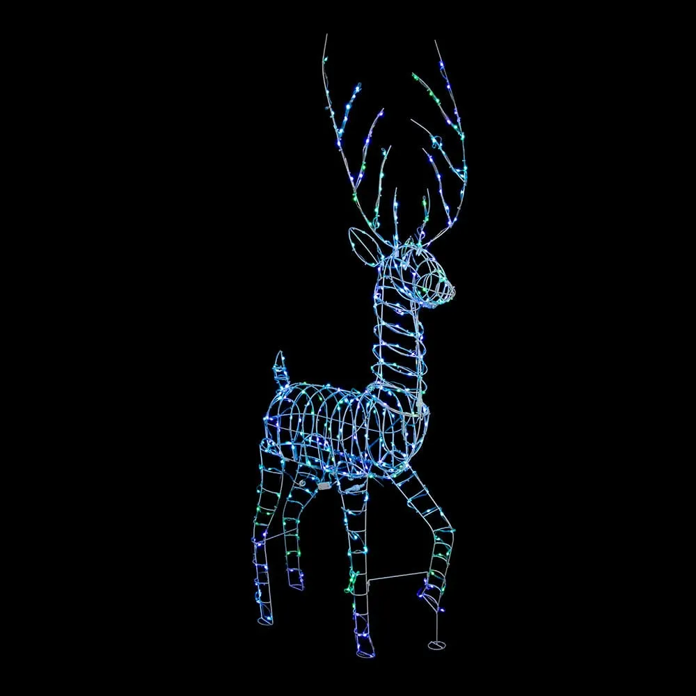 LED Lightshow Giant Reindeer with Remote (180cm)