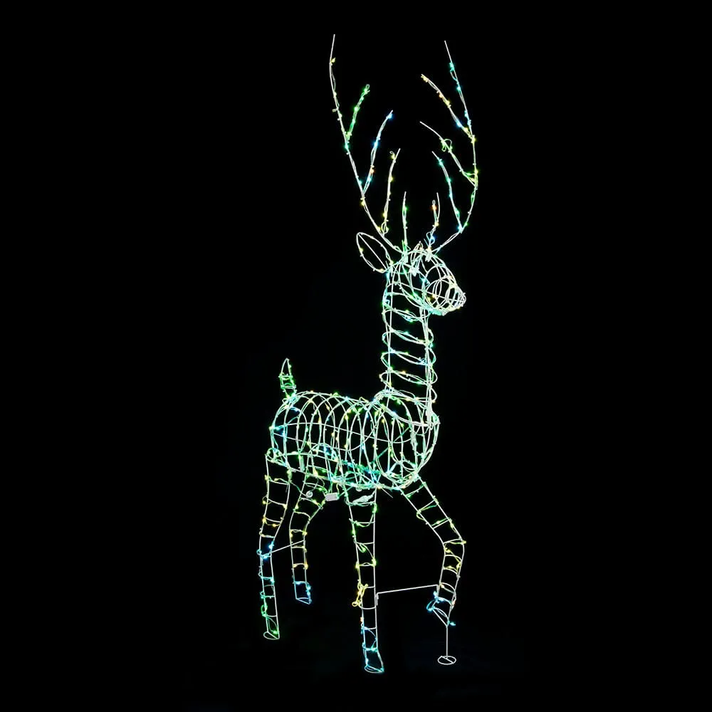 LED Lightshow Giant Reindeer with Remote (180cm)