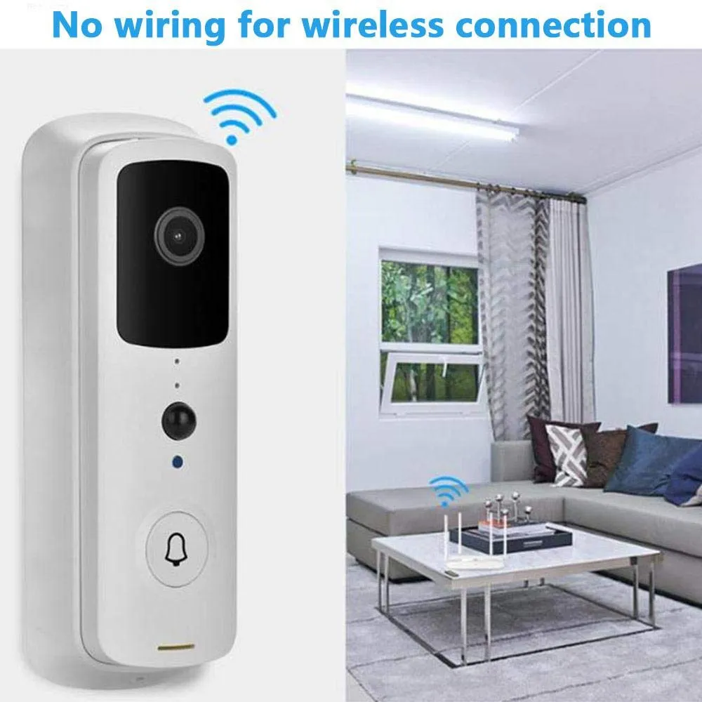 lesgos Wireless Video Doorbell, 1080P HD WiFi Security Camera with Real-Time 2-Way Talk, Night Vision, PIR Motion Detection,Self Storage Function for iOS and Android