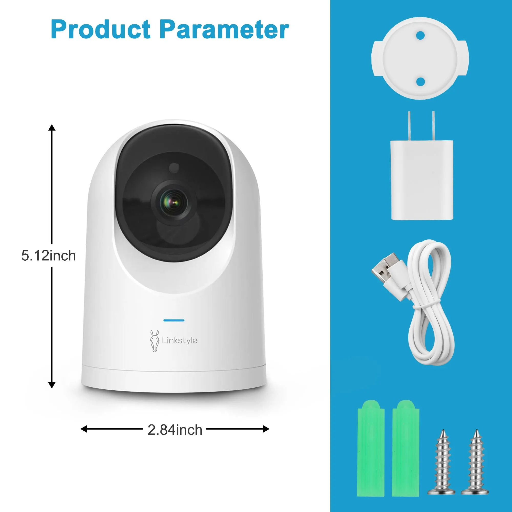 Linkstyle MIRA II WiFi Indoor Security Camera 2K