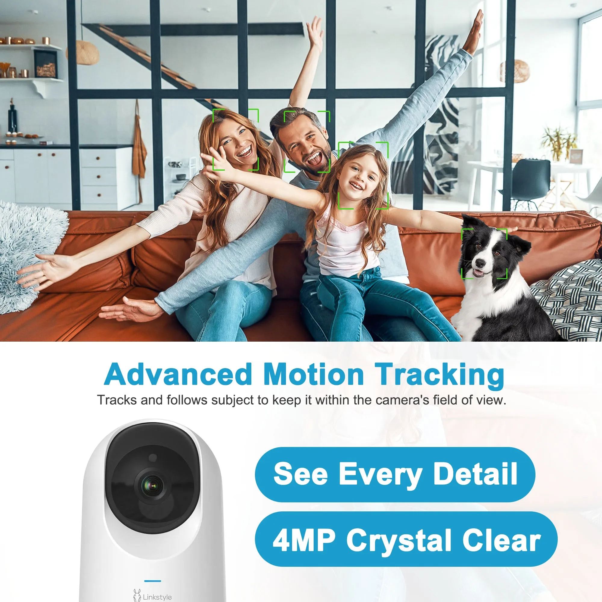 Linkstyle MIRA II WiFi Indoor Security Camera 2K