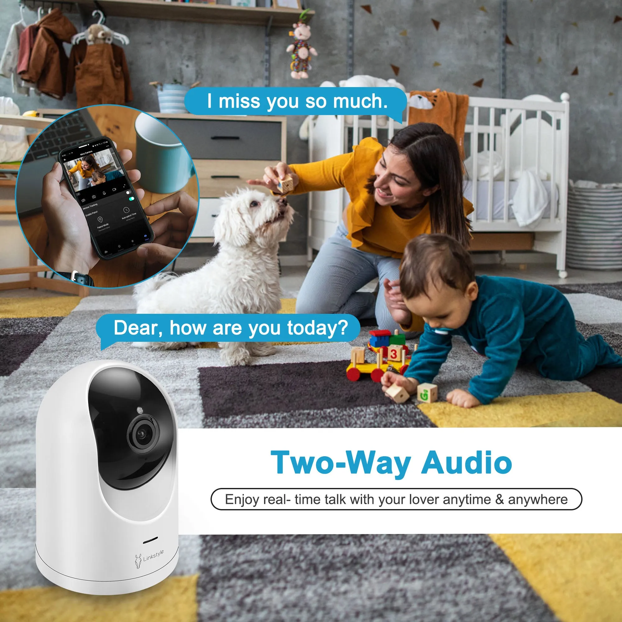 Linkstyle MIRA II WiFi Indoor Security Camera 2K