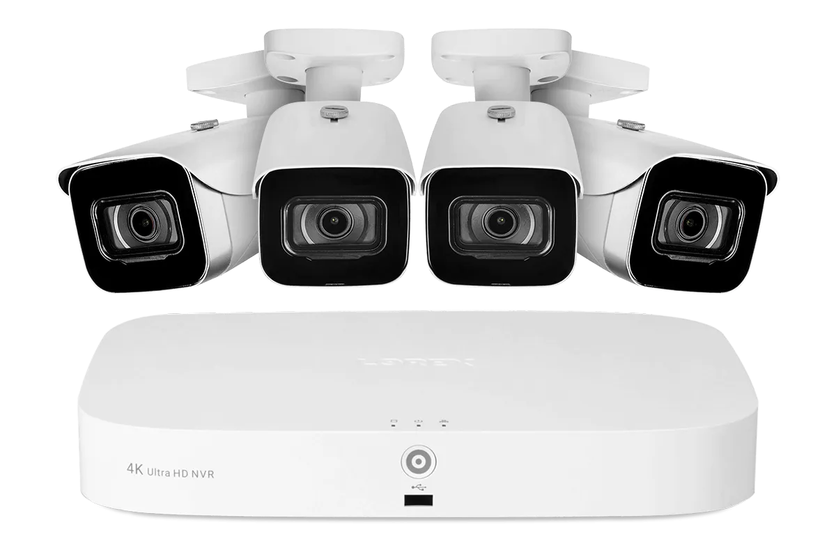 Lorex 4K (8 Camera Capable) Fusion NVR System with IP Bullet Cameras