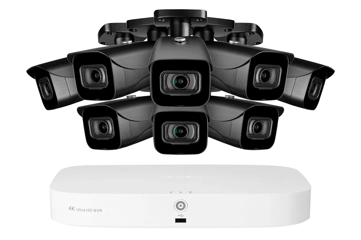 Lorex 4K (8 Camera Capable) Fusion NVR System with IP Bullet Cameras