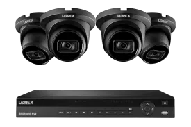 Lorex Nocturnal 3 4K 16-Channel 4TB Wired NVR System with Smart IP Dome Cameras, 30FPS Recording and Listen-in Audio