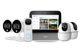 Lorex Smart Home Security Center with 2 Outdoor Cameras, 2 2K Pan-Tilt Indoor Cameras and 2K Doorbell