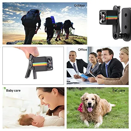 Mini Hidden Body Camera Video Recorder with Night Vision Motion Detection, Indoor and Outdoor