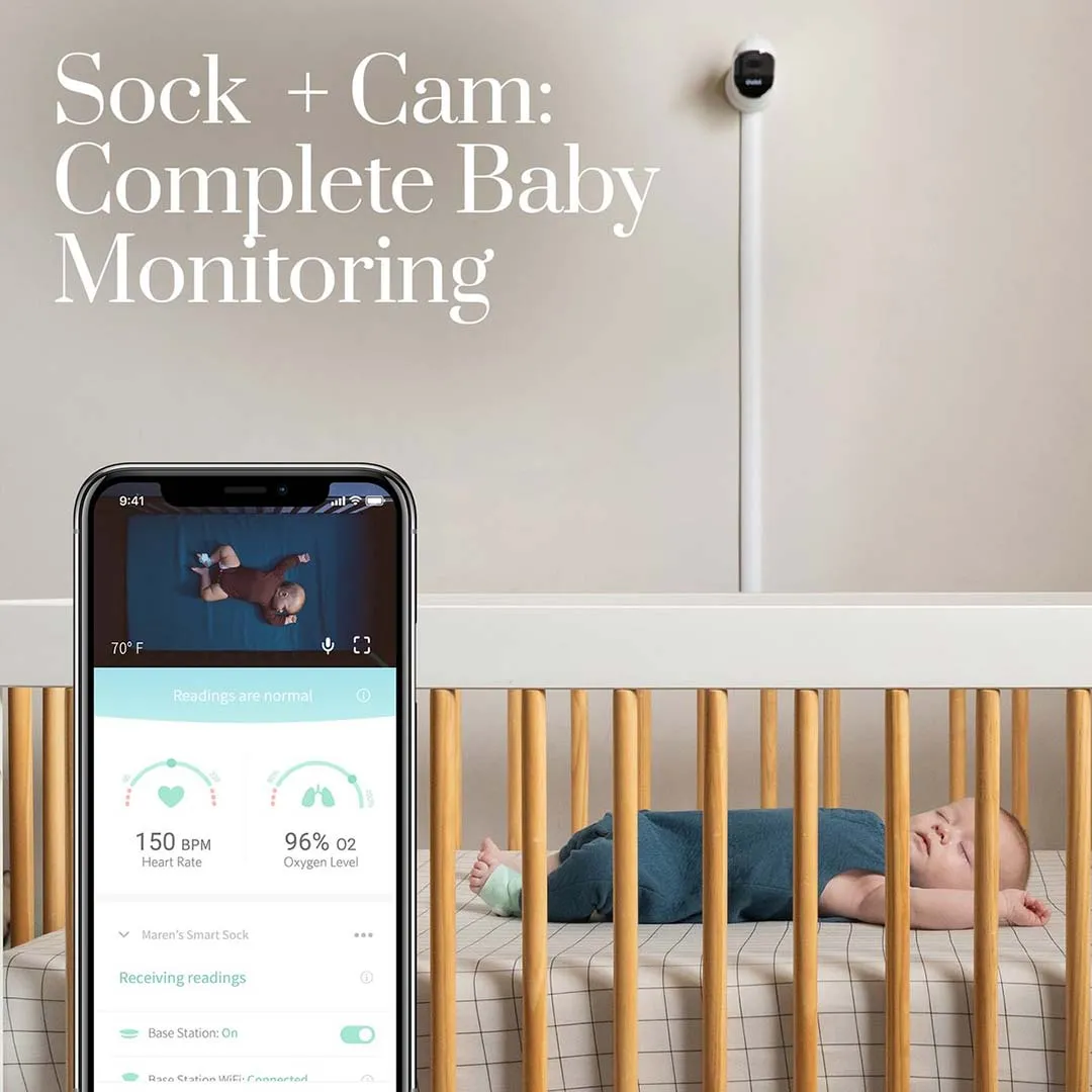 Owlet Monitor Duo Bundle - Smart Sock 3   Cam 2 - Forever Rainbow