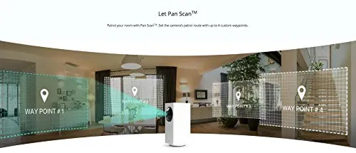 Pan/Tilt/Zoom Wi-Fi Indoor Smart Home Camera with Night Vision, 2-Way Audio, Works with Alexa & the Google Assistant