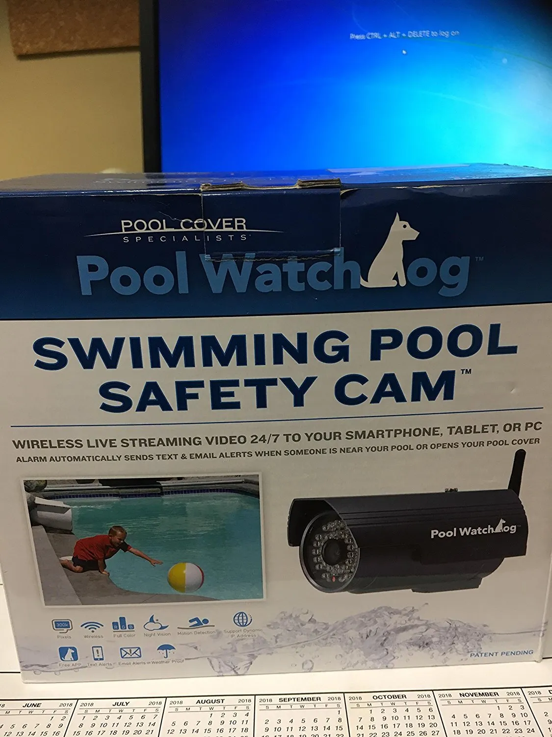 Pool WatchDog Swimming Pool Safety Alarm Alert Security System &ndash; Pools, Hot Tubs and Yard - WiFi Enabled Weatherproof Video Camera