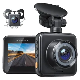 relaxed APEMAN Dual Dash Cam C420D for Cars Front and Rear with Night Vision 1080P FHD Mini in Car Camera 170Â° Wide Angle Driving Recorder with G-Sensor, Parking Monitor, Loop Recording, WDR