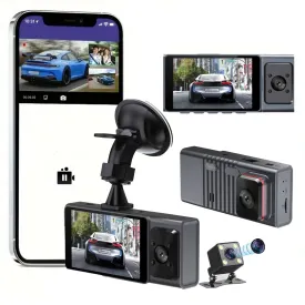 relaxed Dash Cam Front and Inside, 1080P Full HD Dash Camera, Car Driving Recorder Two Lens, Dashcam with Night Vision /APP Remote/ HD Night Vision/G Sensor/Loop Recording